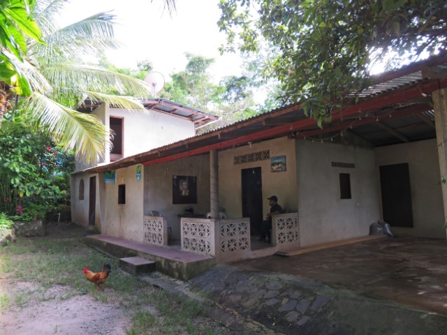 Weißes Steinhaus auf dem Land bei Miraflor Nicaragua