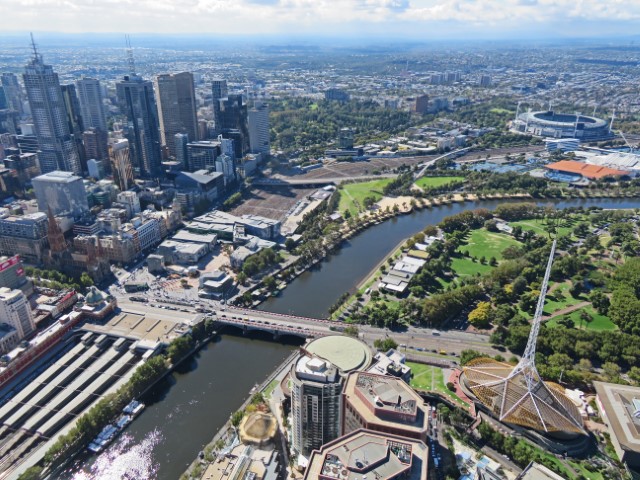 Blick über Melbourne vom Eureka Skydeck