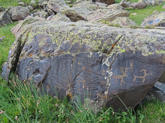 Petroglyphen im Tien Shan Gebirge