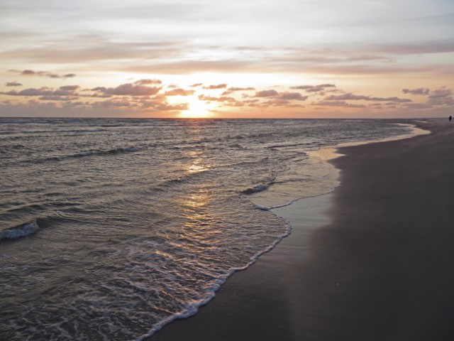 Sonnenuntergang am Nordseestrand auf Fanø